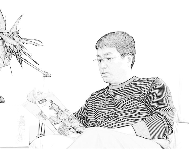 魏春雷在富力摩根中心（北京）/素描滤镜