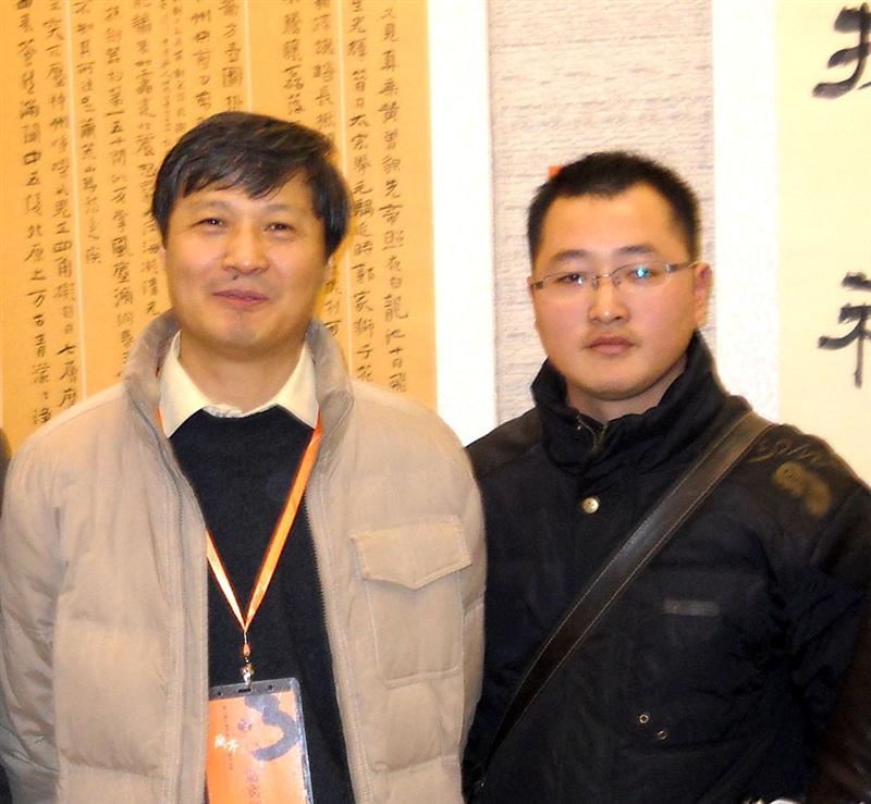 与中国书法家协会副主席陈洪武先生在兰亭奖展览现场