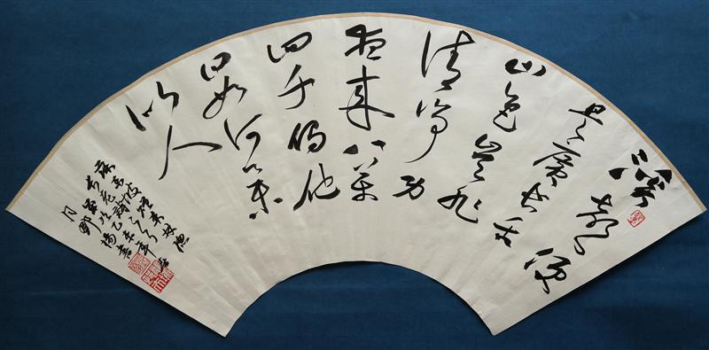 邓杨扇面书法作品4